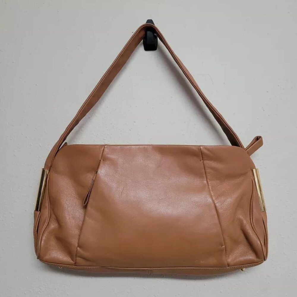 Vintage Alexandra Bartlett Brown Purse Shoulder Bag Genuine Leather